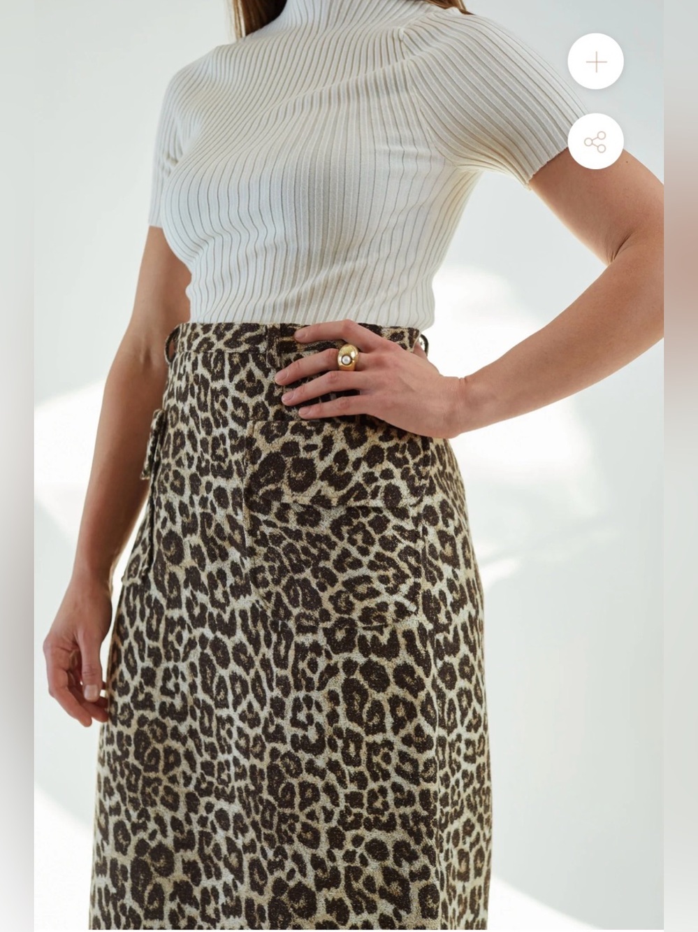 ♥️ No. 6 Store | Leopard Print A-Line Skirt - sz M